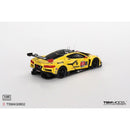 a yellow race car on a white background