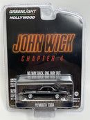 John Wick Chapter 4 Plymouth Cuda 1:64 Scale Greenlight 62020F