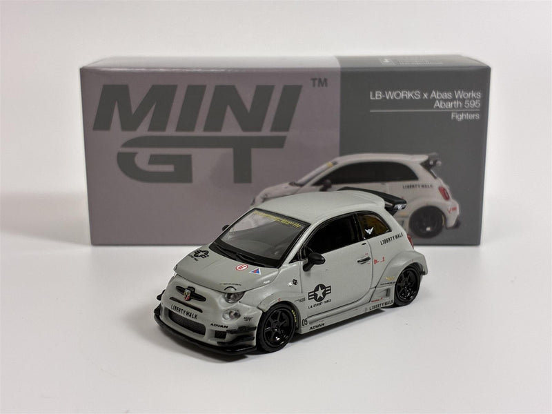 LB Works x Abas Works Abarth 595 Fighters LHD 1:64 Scale Mini GT MGT01064L