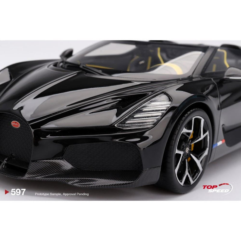 Bugatti W16 Mistra Black 1:18 Scale Topspeed TS0597