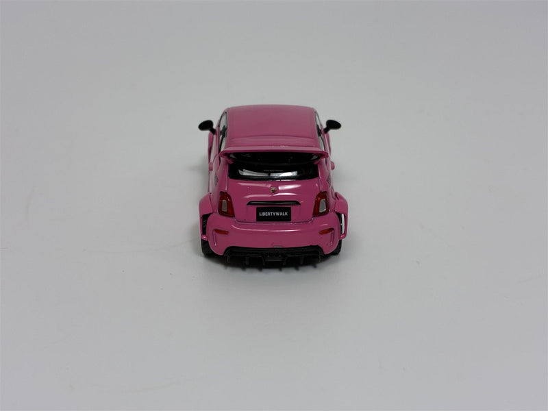 Abarth 595 LB Works Abas Works Pink RHD 1:64 Mini GT MGT00851R