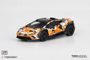 a toy car with a design on it