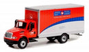 a red and white truck