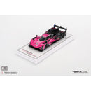 a pink and black race car