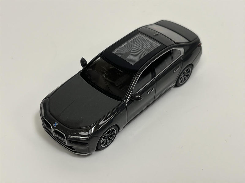 BMW i7 xDrive60 Dravit Grey LHD 1:64 Mini GT MGT00818L