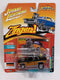 1985 Chevy Silverado C10 Fleetside Sunset Orange Metalic Gloss Black 1:64 Johnny Lightning JLSF023
