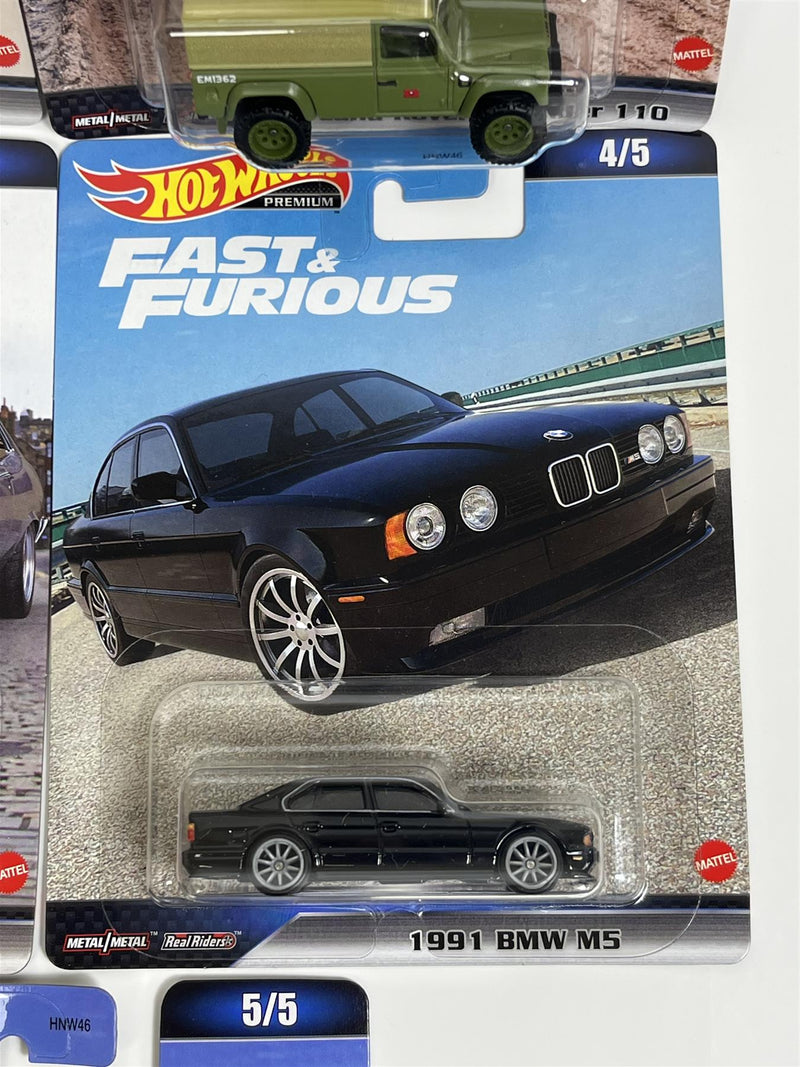 Fast & Furious Set of 5 Cars 1:64 Scale Hot Wheels HNW46 979D