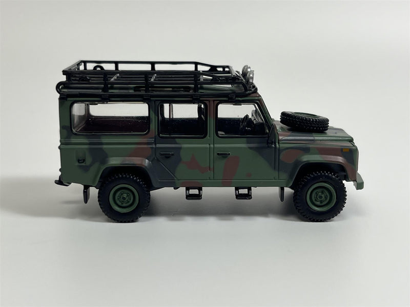 Land Rover Defender 110 Military Camouflage RHD 1:64 Scale Mini GT MGT00237R