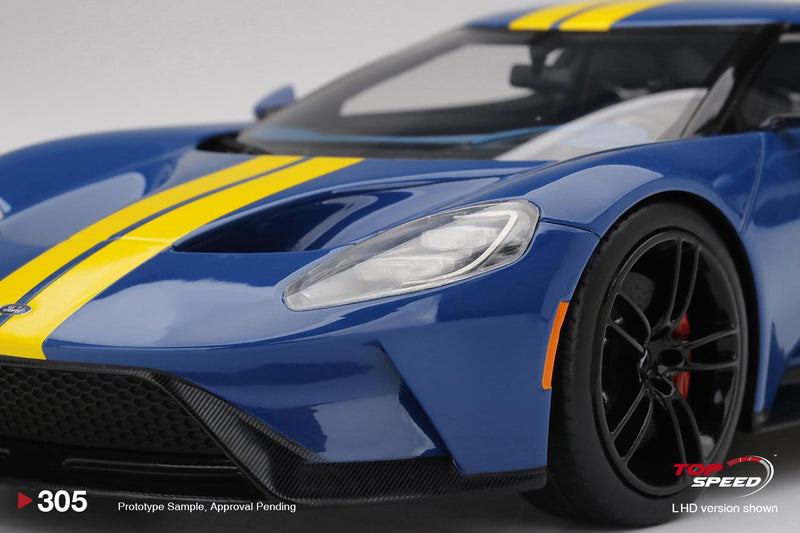 Ford GT Sunoco Blue Yellow Stripes 1:18 Scale TSM TS0305