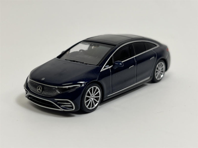 Mercedes-Benz EQS 580 4MATIC Blue Metallic RHD 1:64 Scale Mini GT MGT00559R