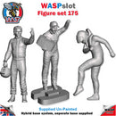 Trackside Unpainted Figures Scenery Display 3 x Assorted Racing People with Number Set 175 New 1:32 Scale Wasp