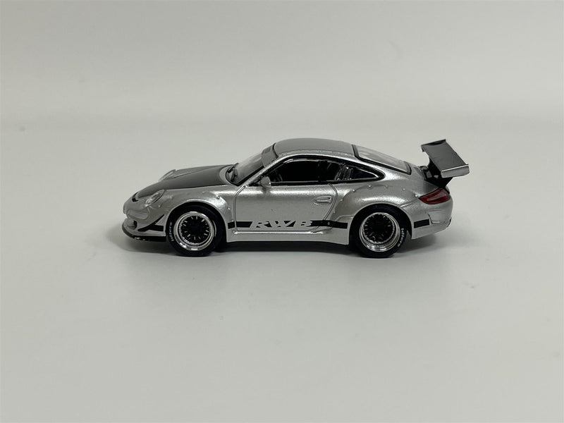 Porsche RWB 997 Silver 1:64 Scale Pop Race PR640130