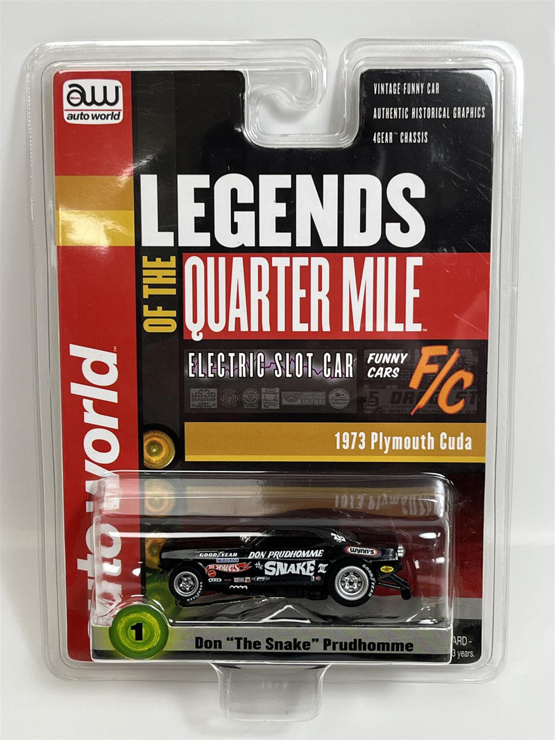 1972 Plymouth Cuda Don The Snake Prudhomme HO Scale Auto World SC376-1