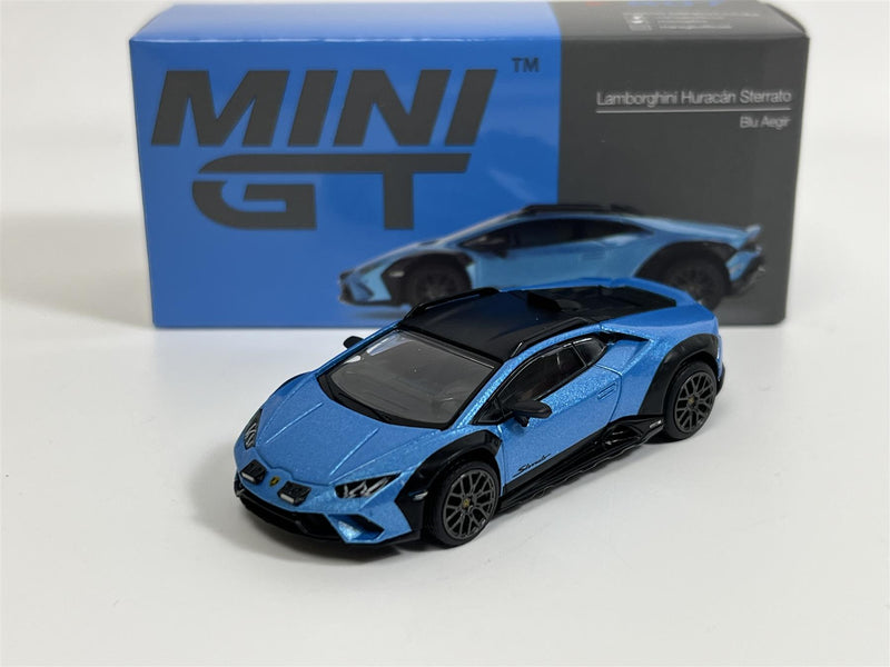 Lamborghini Huracan Sterrato Blue Aegir LHD 1:64 Scale Mini GT MGT00807L
