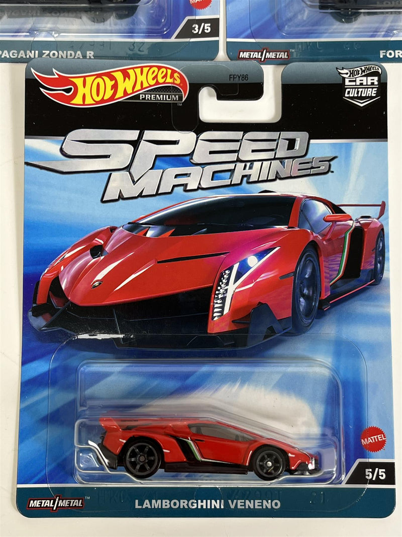 Speed Machines 5 Car Set 1:64 Hot Wheels Real Riders FPY86 977A