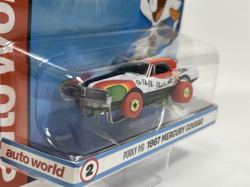 Porky Pig 1967 Mercury Cougar Thunderjet Ultra G HO Scale Slot Car Auto World SC363-2