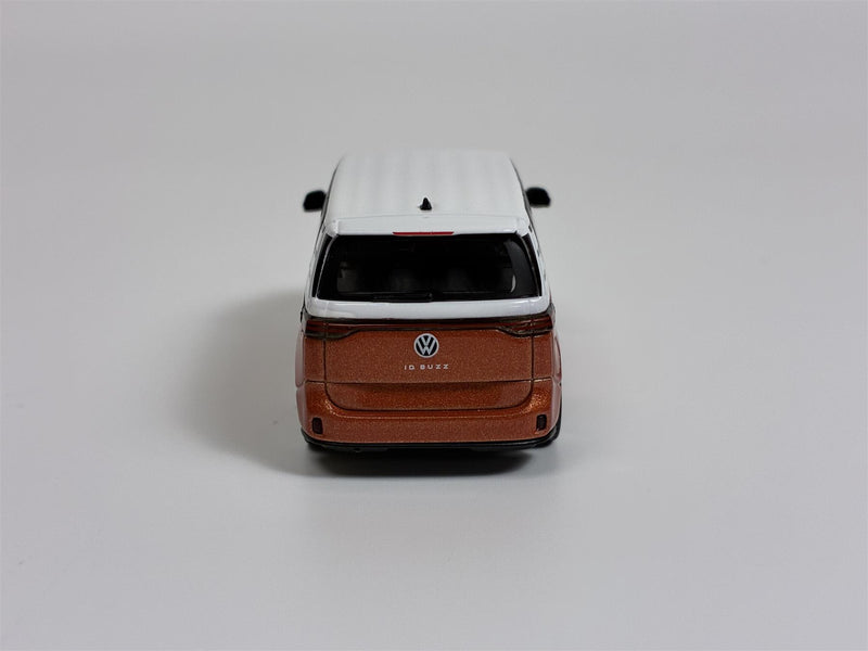 Volkswagen VW ID Buzz Candy White and Energetic Orange RHD 1:64 Mini GT MGT01061R