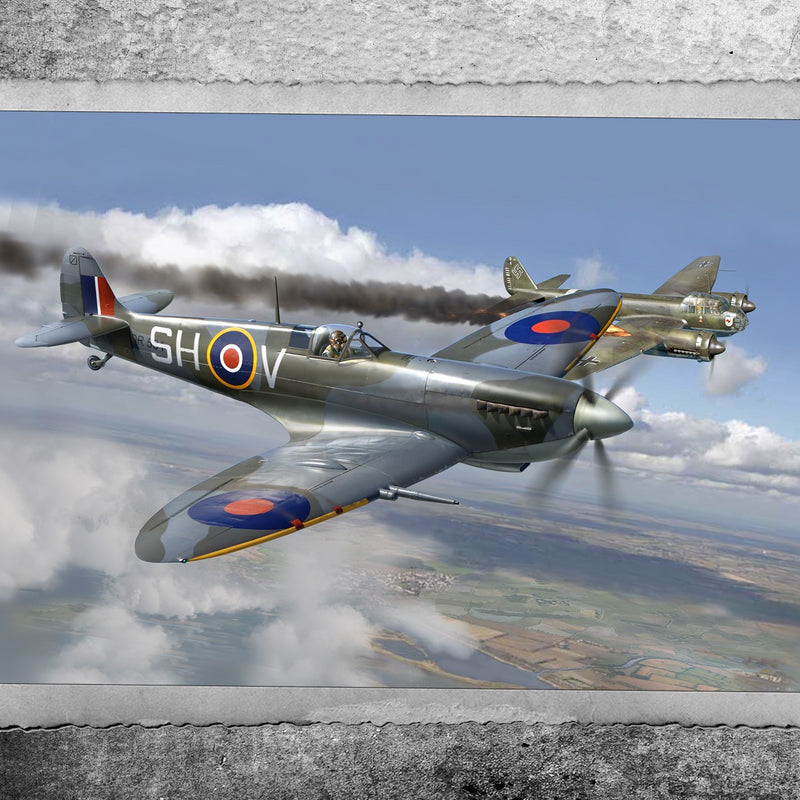 Spitfire MK IX RAF 1942 Plastic Model Kit 1:72 Scale Forces of Valor 873009A