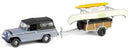 1968 Jeep Jeepster Commando SC-1 Grey Canoe Trailer 1:64 Greenlight 32320B