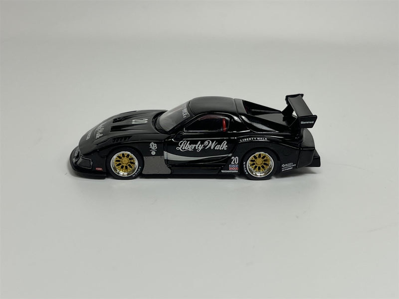 Mazda RX-7 LB Super Silhouette Liberty Walk Black RHD 1:64 Mini GT MGT00785R