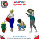 Trackside Unpainted Figures Scenery Display 3 x Gardeners with Flowers Set 177 New 1:32 Scale Wasp