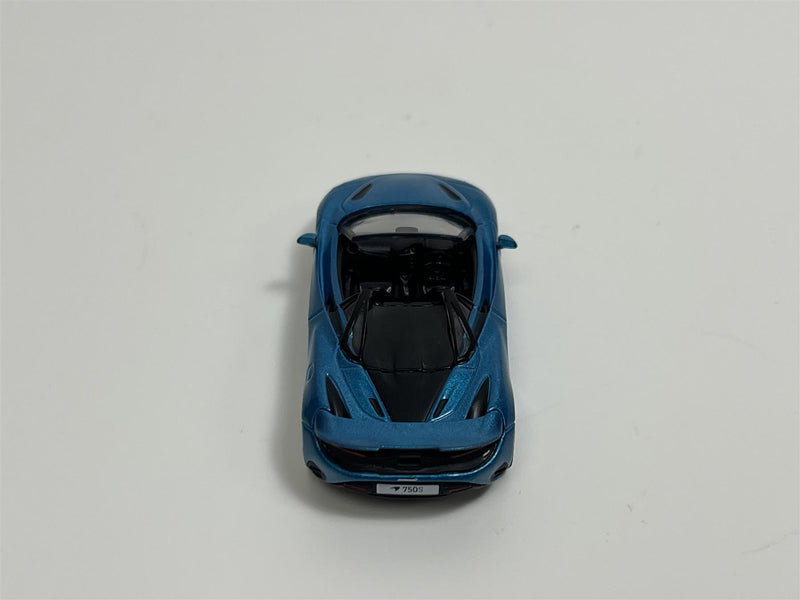 McLaren 750S Spider Belize Blue RHD 1:64 Scale Mini GT MGT00812R