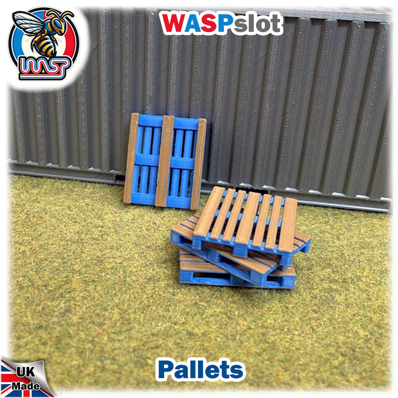 Slot Car Trackside Scenery 4 x Pallet Kit Blue 1:32 Scale Wasp P