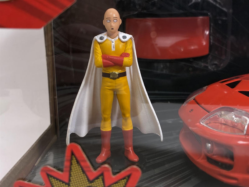 One Punch Man Saitama Figure and 1995 Toyota Supra 1:24 Jada 35347