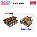 Slot Car Scenery Track Side Picnic Table 3 pack 1:32 Scale Wasp