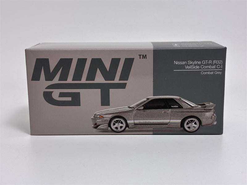 Nissan Skyline GTR R32 VeilSide Combat C1 Grey RHD 1:64 Mini GT MGT00971R