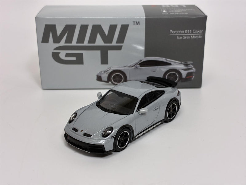 Porsche 911 Dakar Ice Grey Metallic RHD 1:64 Scale Mini GT MGT00891R
