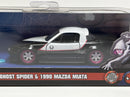 Spiderman Ghost Spider Figure and 1990 Mazda Miata 1:32 Scale Jada 33662 253223014