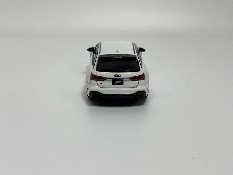 ABT Audi RS6 R Glacier White Metallic LHD 1:64 Scale Mini GT MGT00701L