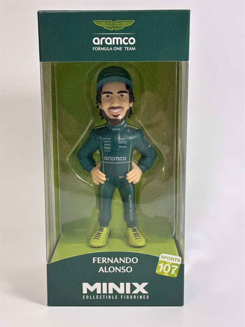 Fernando Alonso Aston Martin Formula 1 12cm Figure Minix 19359