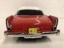 the back of a red toy car