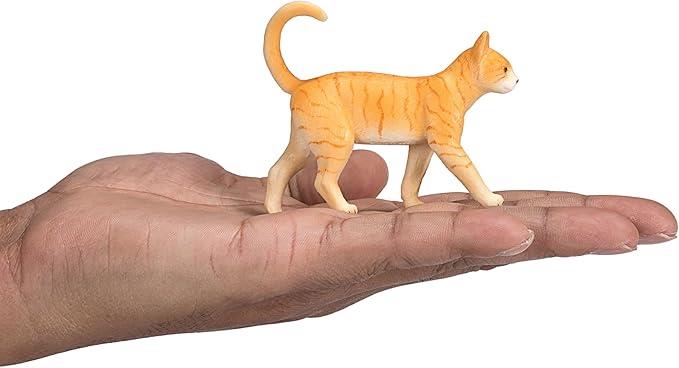 Cat Ginger Pet Toy Figure 7 cm Length Approx Tabby Mojo Fun 387283