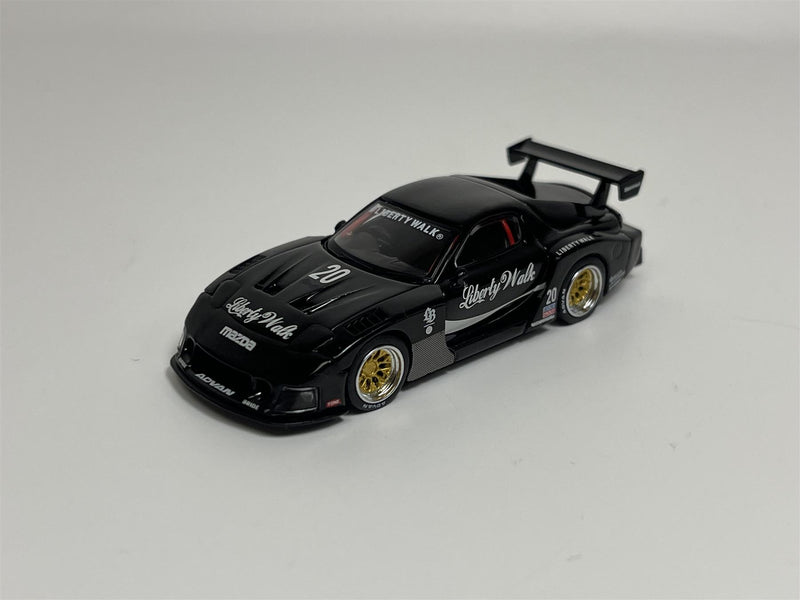 Mazda RX-7 LB Super Silhouette Liberty Walk Black RHD 1:64 Mini GT MGT00785R