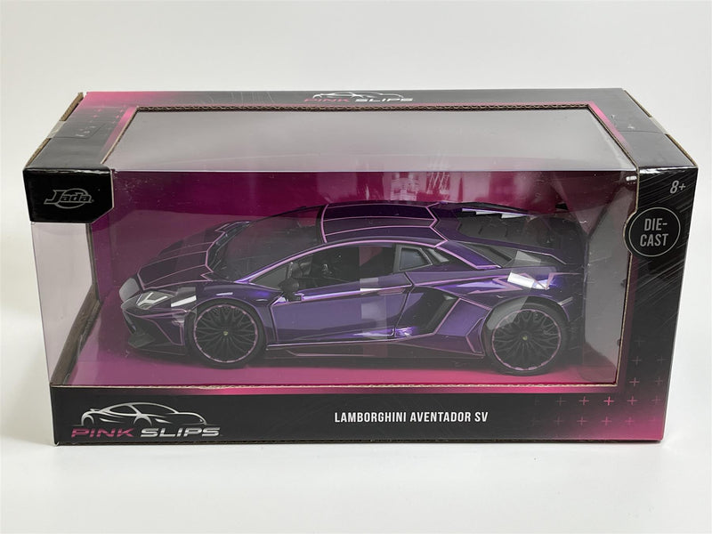 Lamborghini Aventador SV Purple 1:24 Scale Pink Slips Jada 253293000 34656