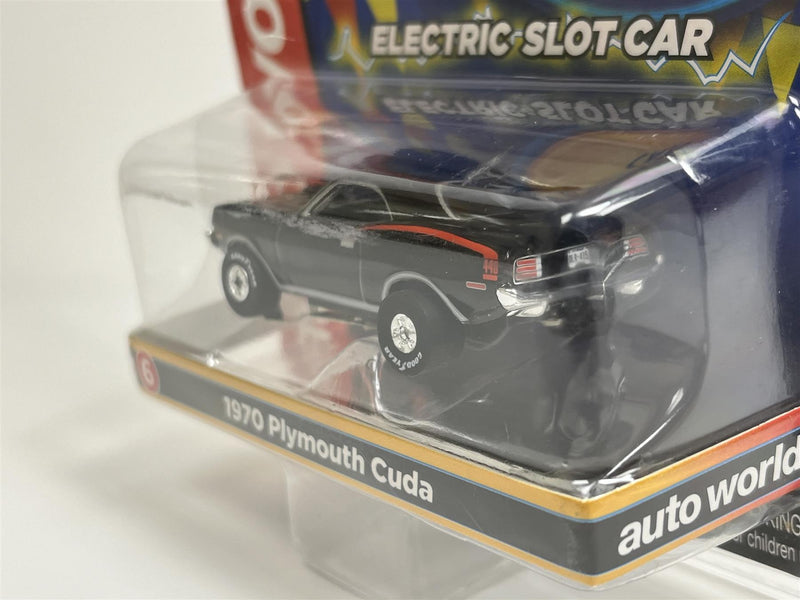 1970 Plymouth Cuda Black Thunderjet Ultra G HO Slot Car Auto World SC377-6