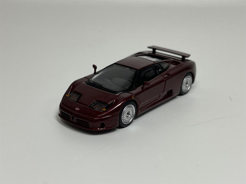 Bugatti EB110 GT Dark Red Metallic LHD 1:64 Scale Mini GT MGT00806L