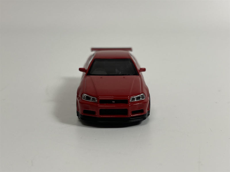 Nissan Skyline GT R R34 V Spec Active Red RHD 1:64 Mini GT MGT00796R