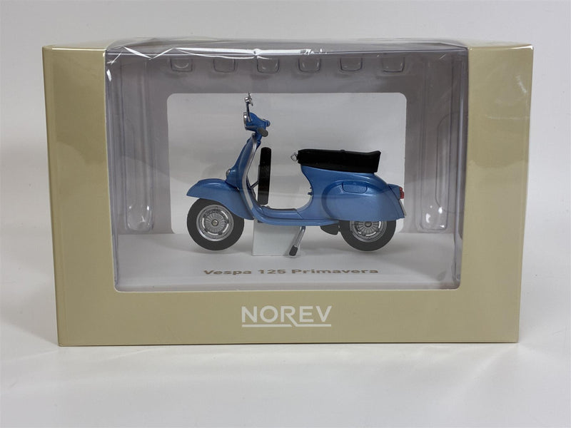 Vespa 125 Primavera Blue Metallic 1:18 Scale Norev 182100
