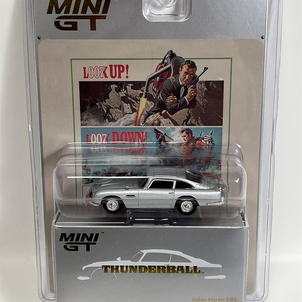 James Bond 007 Thunderball Aston Martin DB5 Silver 1:64 Mini GT