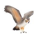 Green Horned Owl Bird Toy Figure 9 cm Length Approx Mojo Fun 387284