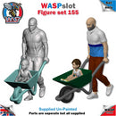 Trackside Unpainted Figures Scenery Display 2 x Father and Son Set 155 New 1:32 Scale Wasp