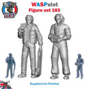 Trackside Unpainted Figures Scenery Display 2 x Marty McFly and Doc Brown Set 183 New 1:32 Scale Wasp