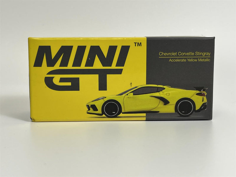 Chevrolet Corvette Stingray 2020 Accelerate Yellow Metallic LHD 1:64 Mini GT MGT00195L