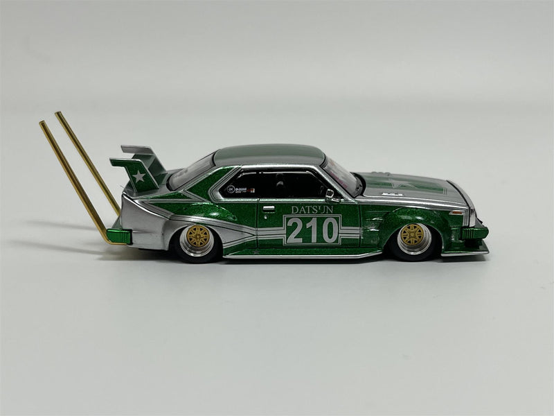 Skyline 0210 Kaidi Racer Bosozoku Style Silver Green 1:64 Pop Race PR640061