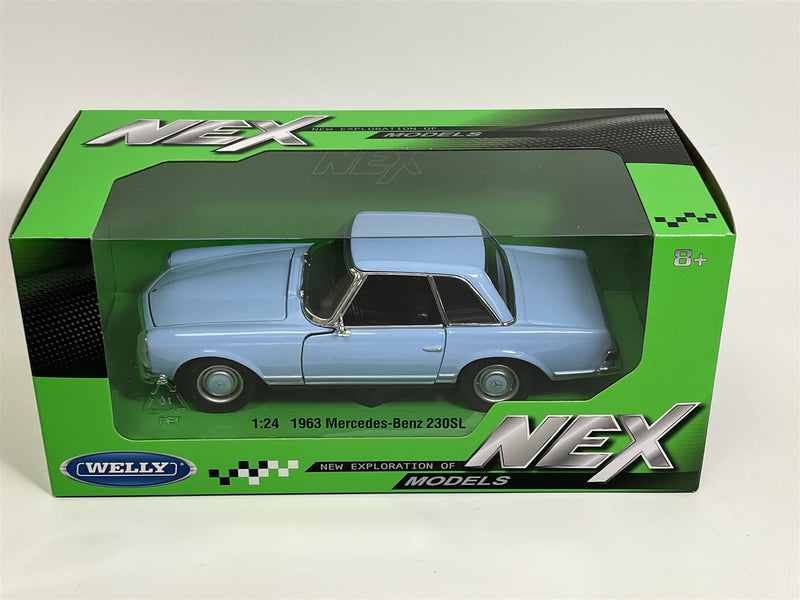 Mercedes Benz 230SL Blue 1:24 Welly 24093W