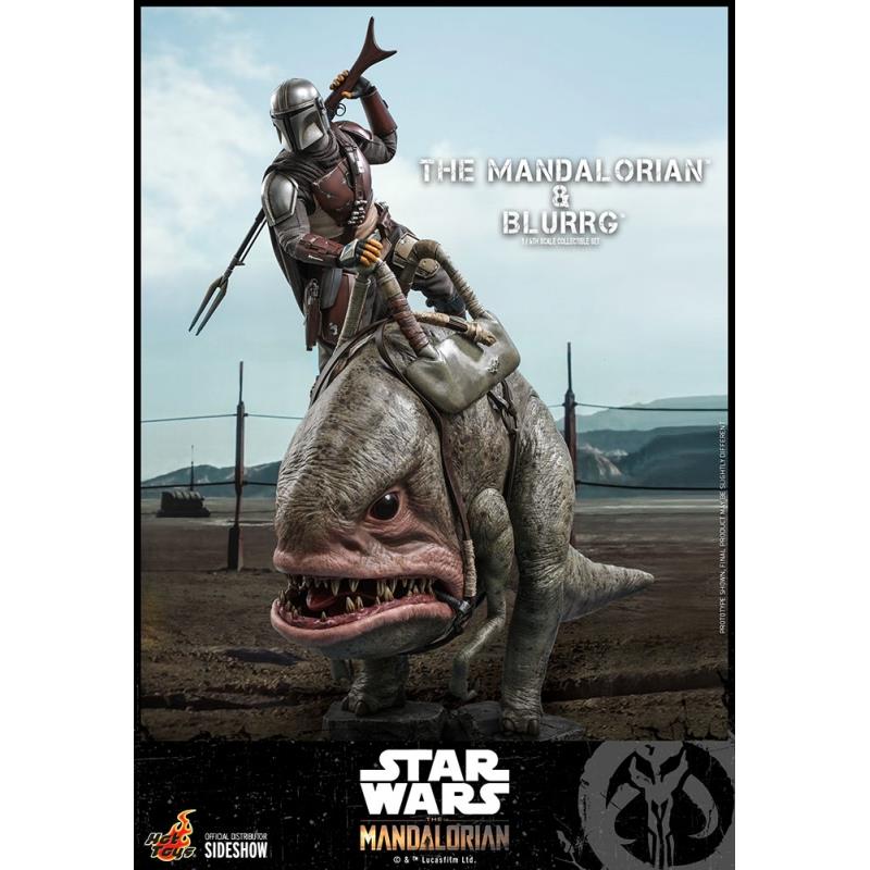 The Mandalorian and Blurrg 37cm Star Wars 2 Pack 1:6 Scale Figure Hot Toys 908287